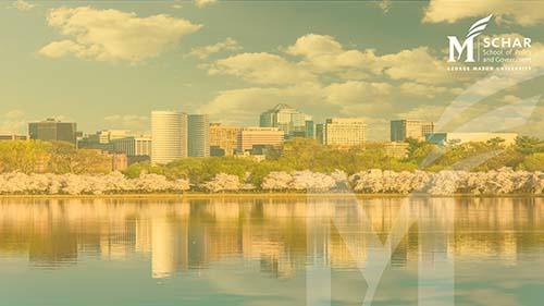 Schar School Zoom and WebEx background - Arlington Virginia skyline